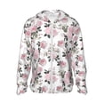 thumbnail image 1 of Vsdgher Sweat à Capuche Imprimé Fleurs Roses pour Hommes Femmes, Manches Longues Protection Solaire Pêche Course Natation-Petit, 1 of 7