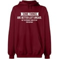 thumbnail image 2 of OXI Hoodie Sweatshirt - Something Are Better Left Unsaid, Basic Casual Hoodie for Men's and Women Fleece Hoodie Long Sleeve - Cardinal Red Small, 2 of 3
