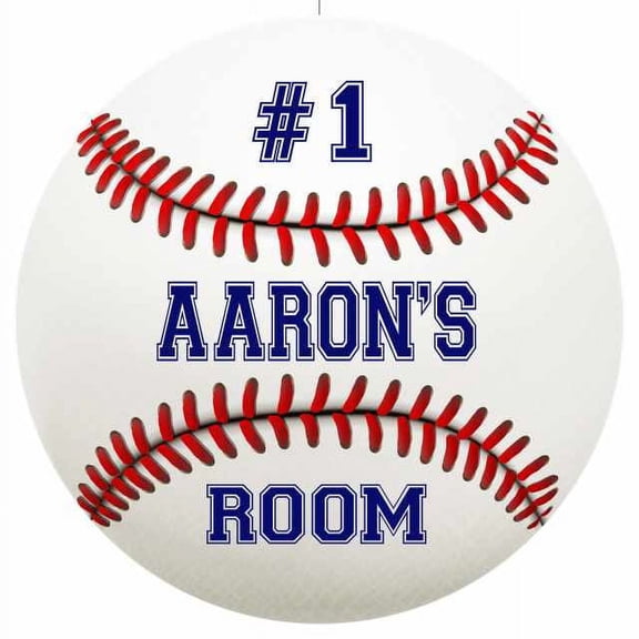 AARON'S Bedroom 14" Round Metal Sign Boys Room Wall Decor Gift 100140030058