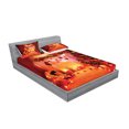 thumbnail image 2 of Ambesonne Christmas Fitted Sheet & Pillow Sham Set, Noel New Years Theme, Full, Orange, 2 of 2