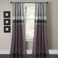 thumbnail image 4 of Lush Decor Night Sky Sparkling Sequins Stripe Pattern 3" Rod Pocket Light Filtering Window Curtain For Girls Room, Purple/Gray 84"L x 42"W, Single Panel, 4 of 11