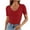 Red-03, variant on STETMN Women's Summer Short Sleeve Tops V Neck Ribbed Knit Fitted Tee Casual Slim Basic T Shirt