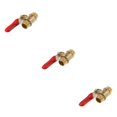thumbnail image 2 of mmirethe Various Type Ball Valve Threaded Brass Ball Valve MM 12mm Red 3Set, 2 of 6
