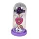 thumbnail image 4 of Regalos del Día de San Valentín para novia, decoración del Día de San Valentín, lámpara de mesa, regalos de cumpleaños , flor rosa en cúpula de base morada BLESIY luz de mesa, 4 of 8