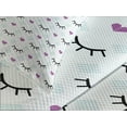 thumbnail image 4 of Ambesonne Eyelash Quilted Bedspread Set 3 Pcs, Winking Eyes Hearts, King Size, Fuchsia Pale Blue Black, 4 of 5