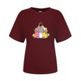 thumbnail image 3 of Daisyyozoid T-Shirt de Pâques pour Femmes, Mignon Imprimé Bunny, Manches Courtes Décontractées, 3 of 4