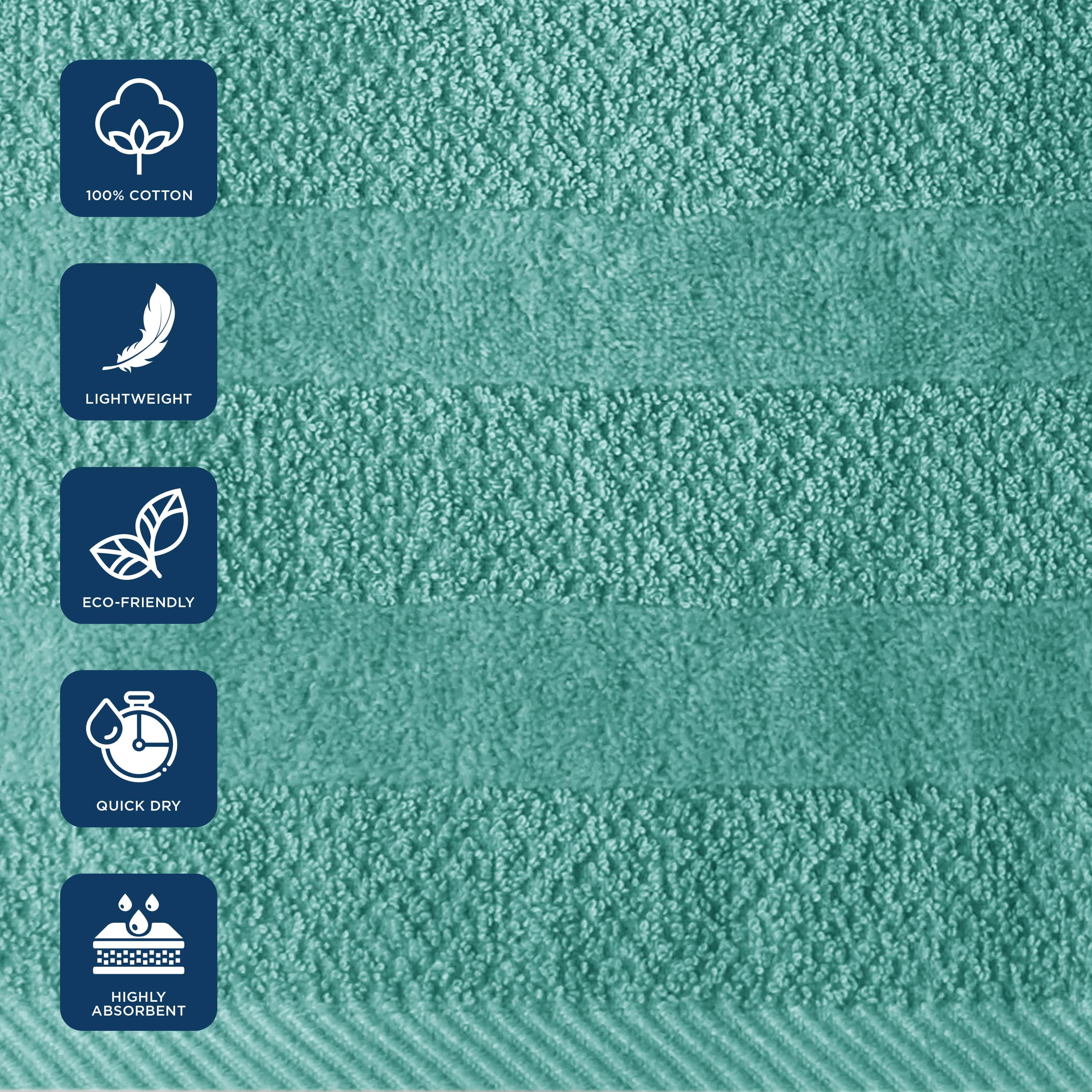 CANNON 100% Cotton Low Twist Bath Towels (30 L x 54 W), 550 GSM, Highly  Absorbent, Super Soft and Fluffy (2 Pack, Jade Green)