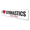 thumbnail image 4 of I Love Gymnastics Novelty Sign, Metal Wall Decor - 4x18 inches, 4 of 4