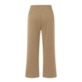 thumbnail image 6 of Vibrex Girl's Wide Leg Sweatpants Elastic High Waisted Loose Pants with Pockets Solid Color Atheltic Casual Drawstring Sweat Pants 5-14 Years, 6 of 9