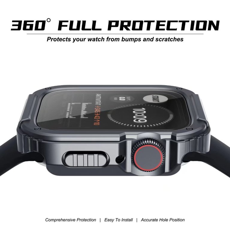 Adepoy Rugged Case Compatible for Apple Watch 38mm Series 3/2/1