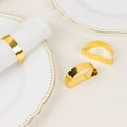 Efavormart 4 Pack | 2" Shiny Gold Metal Semicircle Napkin Rings, D ...