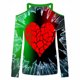 thumbnail image 5 of Día de San Valentín Moda Mujer Casual Manga larga Fuera del hombro Halter Cuello en V Corazón Estampado Top Blusa Pompotops  FGAJ13341, 5 of 5