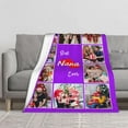 thumbnail image 3 of Custom Blanket with Photos Text, Personalized Photo Blankets and Throws, Personalized Gifts with Pictures for Boyfriend Sister,Customized Gifts for Couples Friends on Birthday Valentines Day, 3 of 6