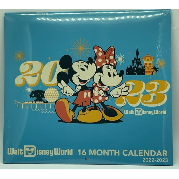 Disney 2023 Walt Disney World Mickey Minnie Remy Star Wars 16 Month Calendar New