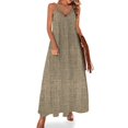 thumbnail image 1 of Idea de regalo con estampado de yute Vestido sin mangas Vestidos para mujer Ropa de mujer, 1 of 7