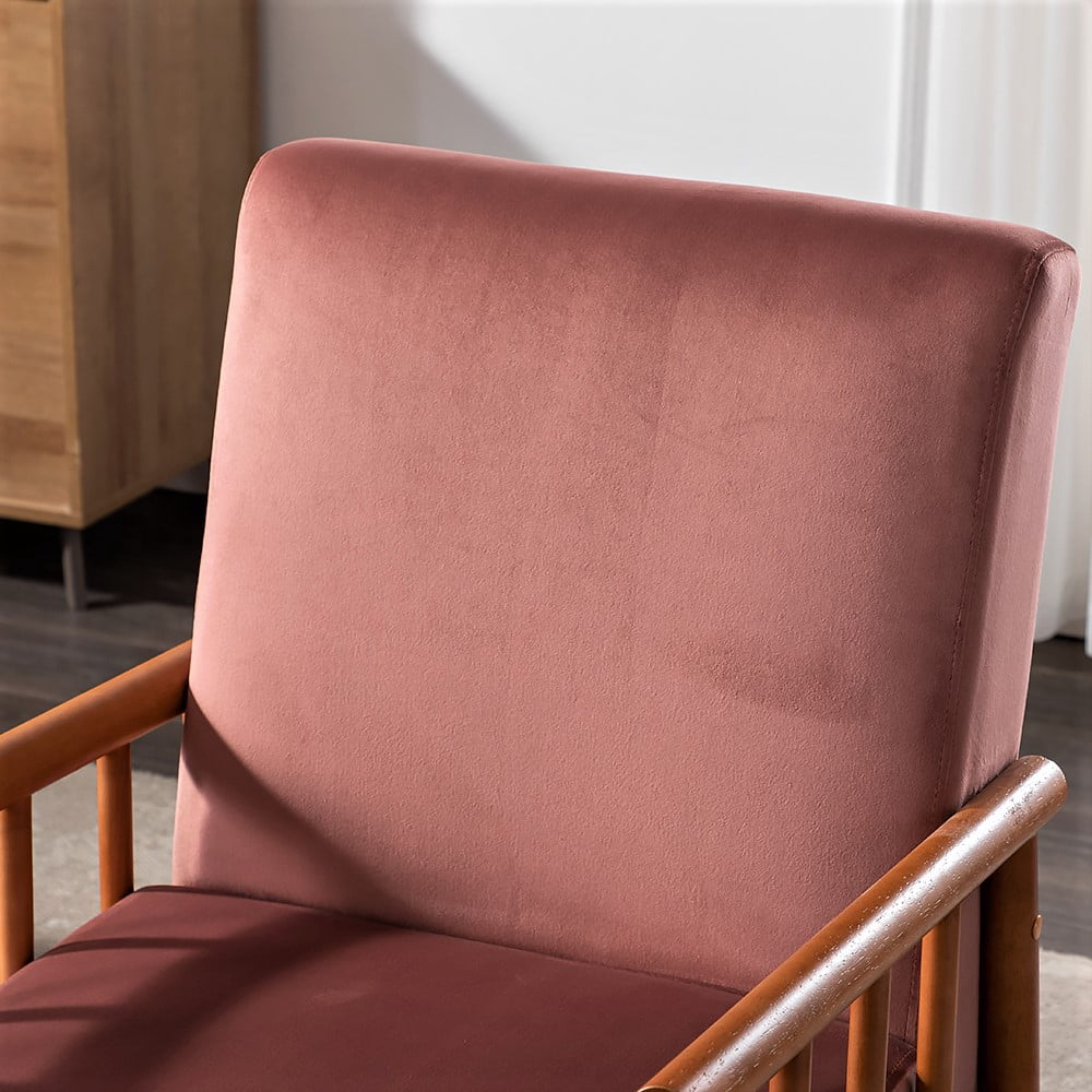 Uspridefurniture Robbie 25'' Wide Velvet Armchair -Pink