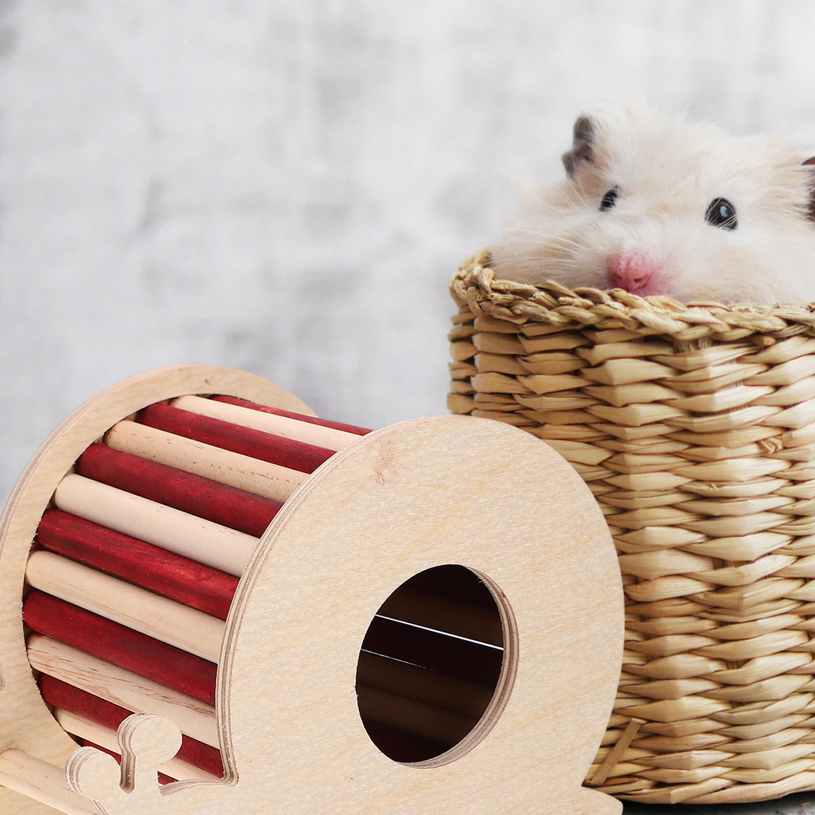 OULII Wooden Pet Ladder for Hamster Cage Snail Shaped House - Multi-Functional Small Animal Access Piece