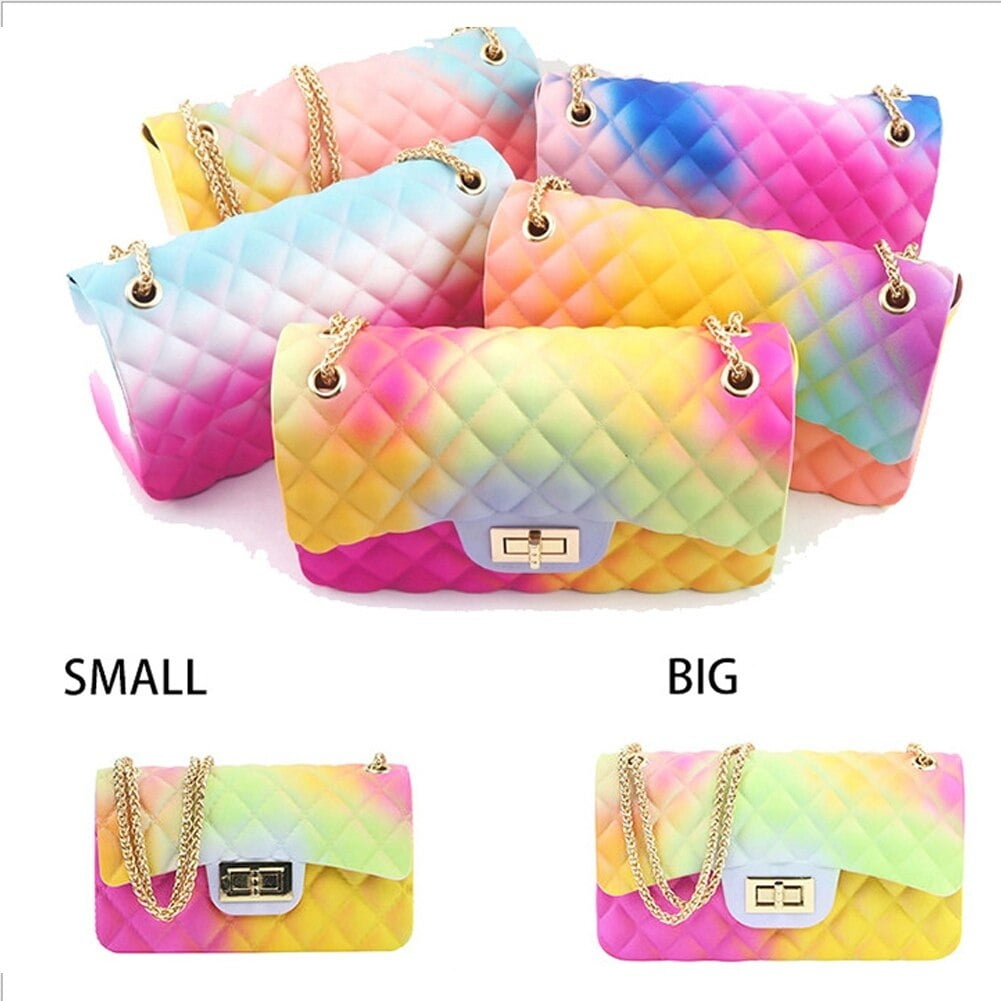 rainbow chain purse