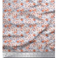thumbnail image 1 of Soimoi Poly Georgette Fabric Leaves & Rose Flower Decor Fabric Printed Yard 42 Inch Wide, 1 of 3