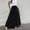 Black, variant on High Waisted Skirts for Women Vintage Stretch A-Line Flared Casual Maxi Skirts Buttons Down Elegant Flowy Skater