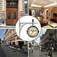 thumbnail image 2 of Double Sided Retro Wall Clock, SHANGSKY Outdoor Garden Clock with Waterproof Antique Iron Case for Indoor and Outdoor(Black), 2 of 4