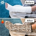thumbnail image 7 of COEQINE Leopard Print 2 Pack Leg Cast Covers Broken Leg Shower Cast Cover Soft Fabric Leg Plaster Sleeve-M Outdoor Leg Protection Cover Adjustable Decoration Cover for Men & Women, 7 of 7