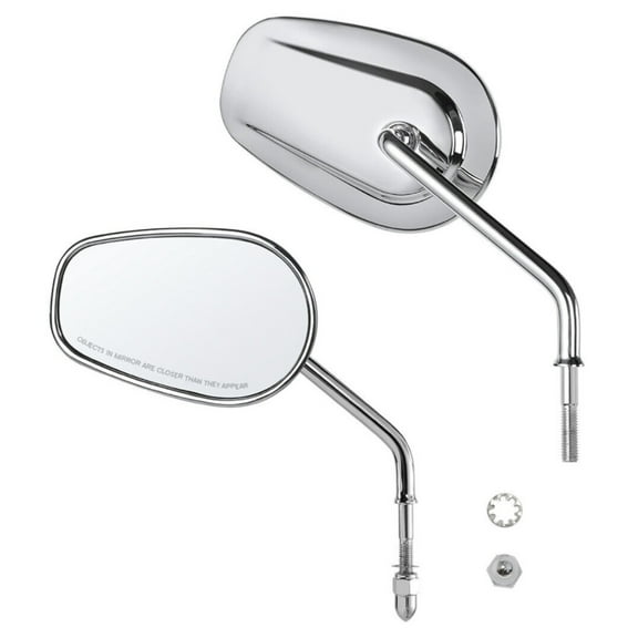 Pair Chrome Rear View Mirrors For 1955-2019 Harley-Davidson XL1200L XL883 XL883L