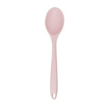 1 Piece Silicone Mixing Spoon Spatula Scrapers for Cooking,8.1 Inch Heat Resistant Large Non Stick Basting Utensil for Mixing, Baking, Serving and Stirring,Dishwasher Safe(Pink,8.1x1.8")
