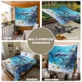 thumbnail image 6 of Shark Coastal Large Tapestry for Bedroom Wall Hanging Tapestry, Summer Beach Coral Ocean Nautical Ceiling Backdrop Tapestries Poster Blanket Wall Decor for Teens Room Living Room Dorm 85" x 90", 6 of 8