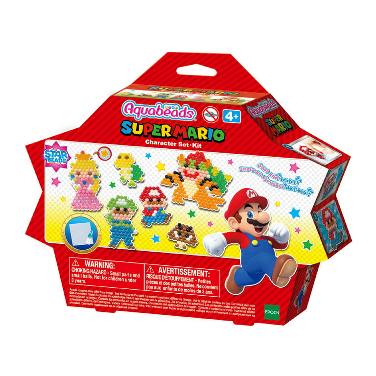 Aquabeads Super Mario Character Set, Complete Arts & Crafts Kit For  Children - Over 700 Beads To Create Mario, Luigi, Princess Peach And More :  Target