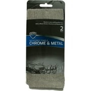 Autodrive Chrome and Metal Towels, Gray, 2-Pack