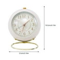 thumbnail image 3 of Small Desk Clocks For Shelf Bedroom Office, Table Alarm Clocks, Gold Vintage Metal Living Room Decor Clock, 3 of 5