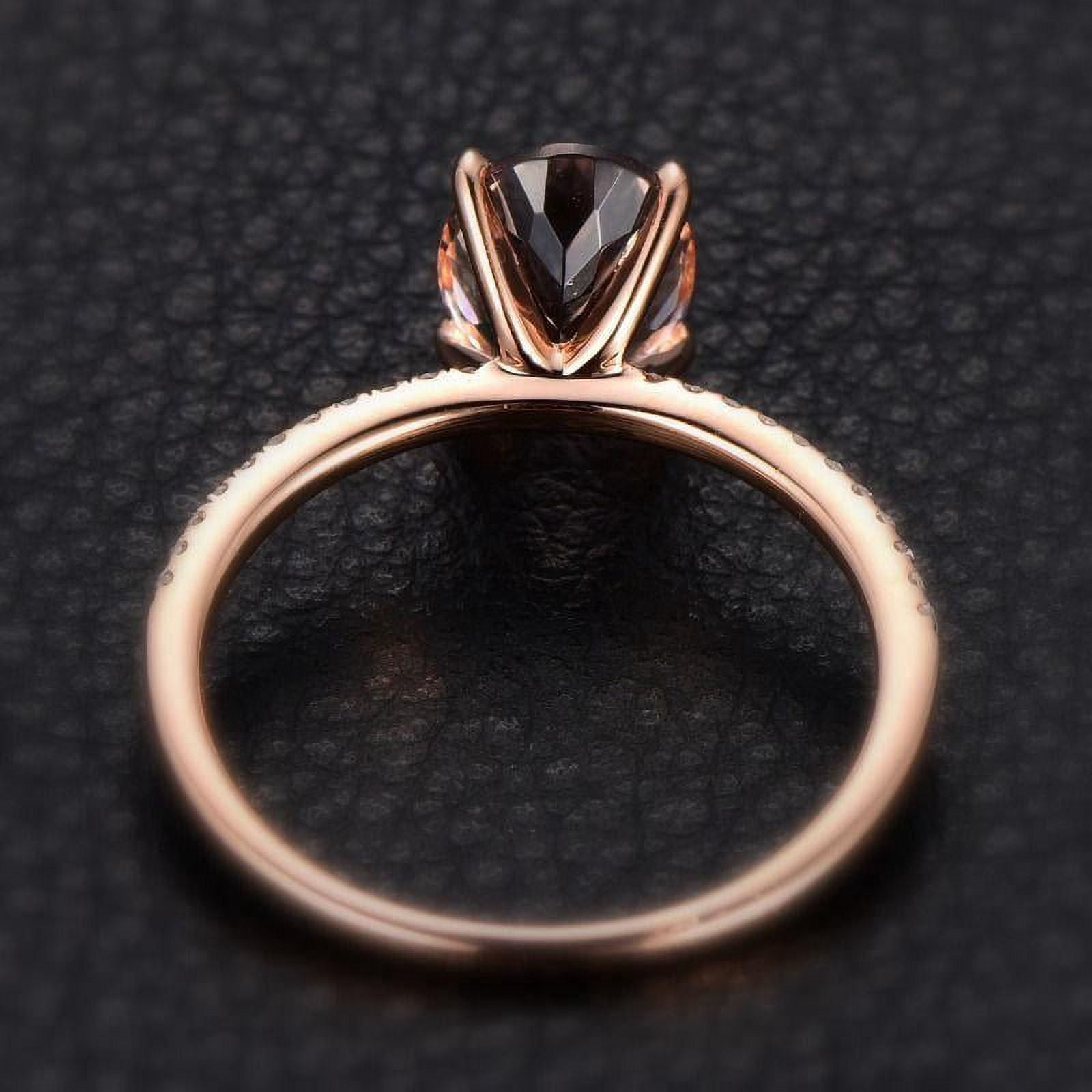 Limited Time Sale 1.75 Carat 8x6mm Oval Cut Morganite and Diamond Moissanite Engagement Ring in 10k Rose Gold for Women