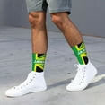 thumbnail image 5 of Men Women Jamaica Jamaican Kingdom Flag Funny Novelty Mid-Crew Socks, 5 of 7