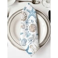 thumbnail image 2 of Cloth Napkins Set of 8 - 20x20 Inches, Blue Beige Coastal Washable Reusable Table Napkins, Summer Beach Nautical Starfish Shell Soft & Absortbent Dining Napkin for Party Wedding Hotel Restaurant, 2 of 8