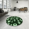 thumbnail image 4 of Ahgly Company Machine Washable Indoor Square Transitional Night Black Area Rugs, 4' Square, 4 of 7