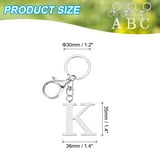 Uxcell Initial Letter Key Chain, Letter A-Z Keychain Initials Keyring ...