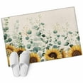 thumbnail image 2 of Rectangle Area Rug 2x3ft,Farm Sunflower Eucalyptus Leaves Washable Carpet Non-Slip Runner Accent Rugs Indoor Floor Mat for Bedroom Living Room Decor,Rustic Plants Retro Linen, 2 of 9