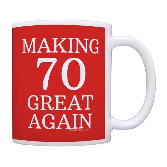 ThisWear 70th Birthday Gifts Making 70 Great Again Conservative MAGA Coffee Mug Red