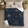 thumbnail image 5 of Mystical Celestial Pattern Gold Sun, Mystical Celestial Art Scene, Warm Flannel Blanket for Home Library and Reading Nook, Celestial Art Lovers Housewarming Gift, Fantasy Home Decor, 5 of 9