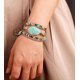 thumbnail image 1 of Pulsera de cuero tejida a mano con piedra natural Tianhe para mujeres europeas y americanas, 1 of 5