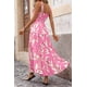 thumbnail image 2 of Vestido PRETTYGARDEN Floral Rosa Beige Sin Mangas Maxi M, 2 of 9
