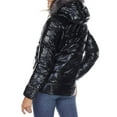 thumbnail image 3 of White Mark Women's Metallic Hooded Puffer Coat, 3 of 6