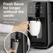 Hamilton Beach One Press 12-Cup Programmable Drip Coffee Maker Machine with Glass Coffee Pot, Cafetera, Black