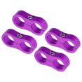 thumbnail image 1 of Unique Bargains 4 Pcs AN4 Car Hose Separator Clamp Aluminum Alloy Fuel Line Mounting Divider Fitting Adapter Purple, 1 of 6