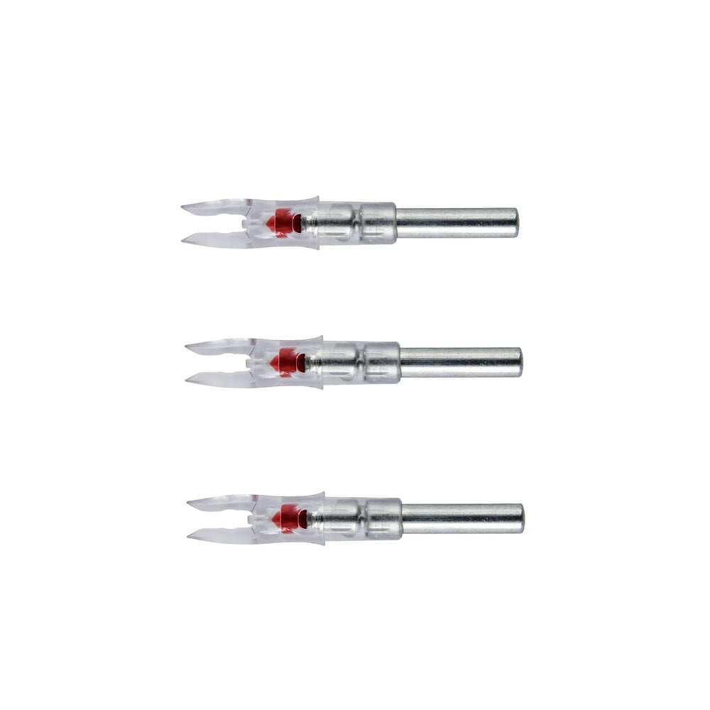 Nockturnal Lighted Arrow Nocks Size "H" Red High Visibility LED, 3Pack