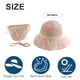 thumbnail image 2 of Conjunto de sombrero y bolso de paja con encaje y perlas para mujer, circunferencia de sombrero de 56-58 cm, sombrero de playa con protección solar para el verano, 2 of 5