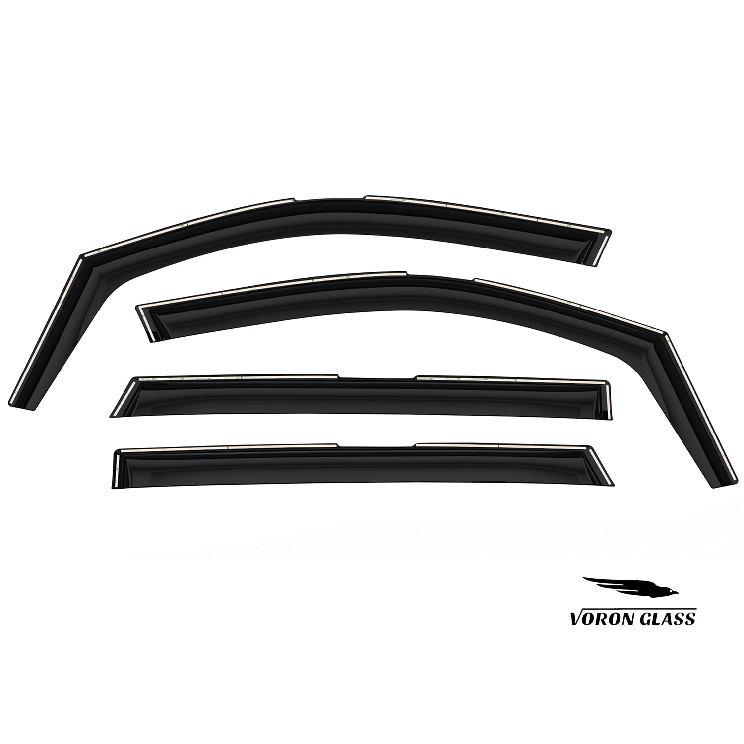 Voron Glass in-Channel Extra Durable Rain Guards for Kia Sorento 2021-2026, Window Deflectors, Vent Window Visors, 4 Pieces - 220216