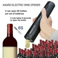 thumbnail image 2 of Abridor de botellas de vino eléctrico con sacacorchos electrónico automático, funciona a pilas (juego), 2 of 5