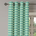 thumbnail image 2 of Ambesonne Abstract Grommet Curtain, Oval Curved Lines Dots, 50" x 84", Sea Green Petrol Blue, 2 of 6